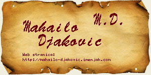 Mahailo Đaković vizit kartica